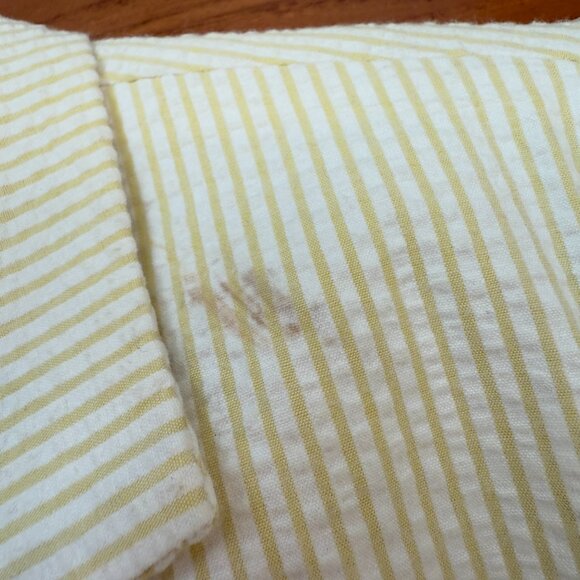 Women Issac Mizrahi Fitted Striped Blazer in Butter Yellow Size Medium - Picture 7 of 7